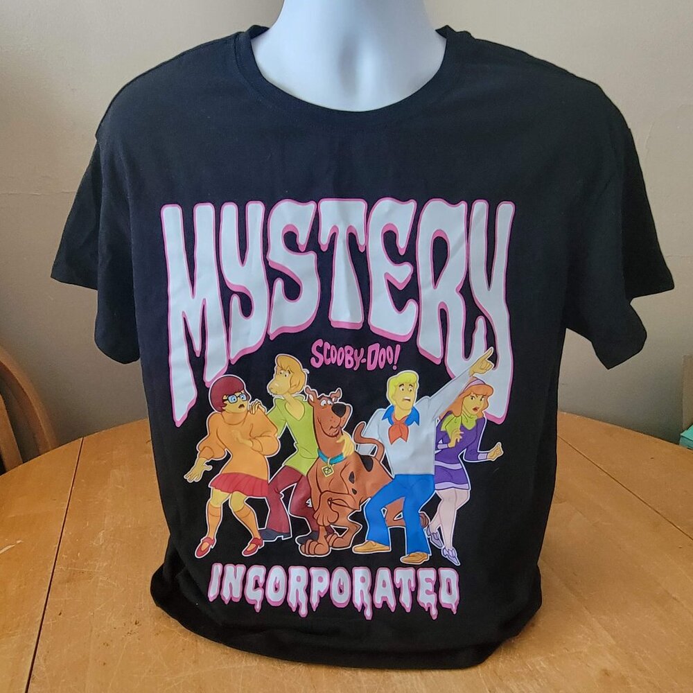 Scooby-Doo! Mystery Incorporated Black Graphic T-Shirt Tee Unisex Size M